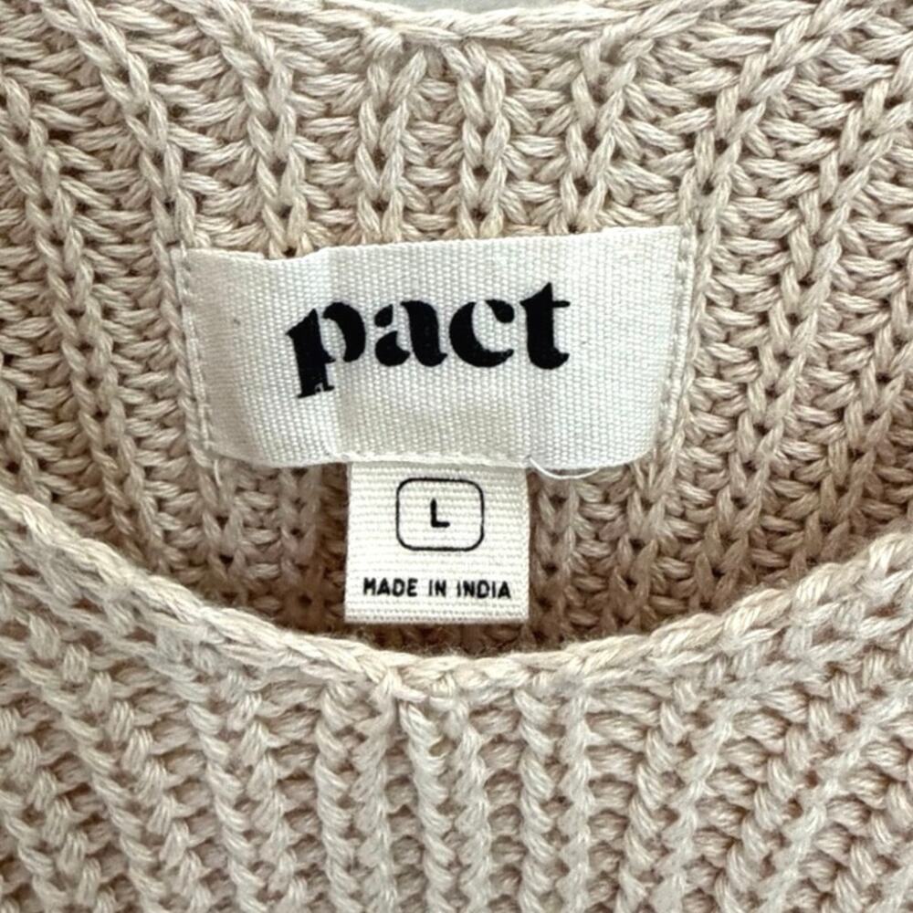 PACT organic cotton double v-neck women's tunic sweater size large - Picture 2 of 6